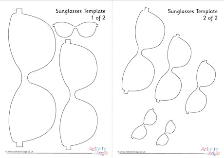 Sunglasses template