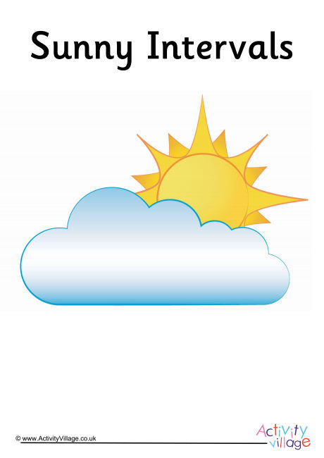 Sunny Intervals Symbol Poster