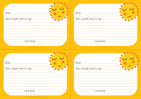 Sunshine notecards