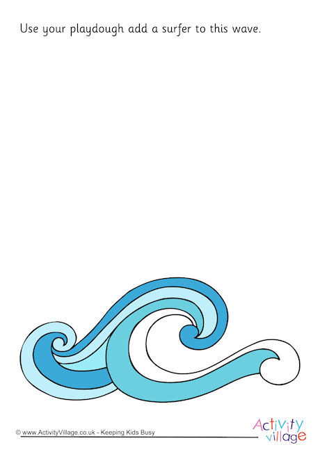 Surfer Playdough Mat