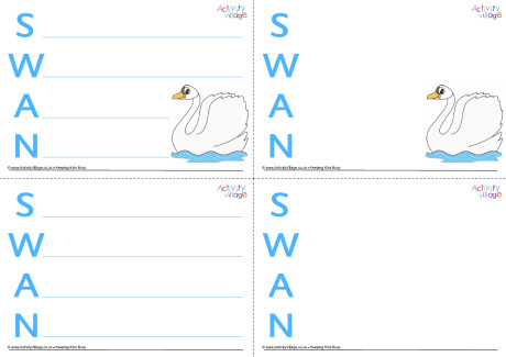 Swan Acrostic Poem Printable