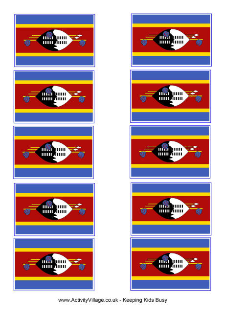 Swaziland flag printable