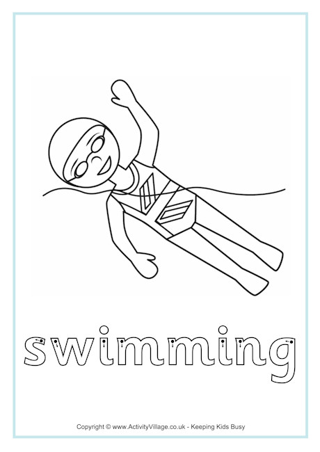 Swimming finger tracing