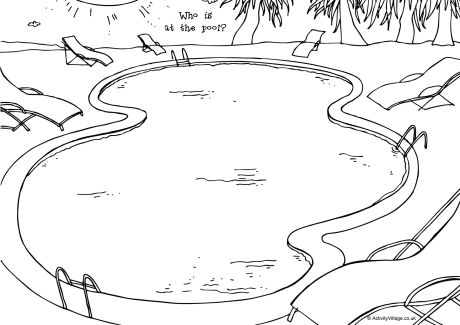 Swimming Pool Doodle Page