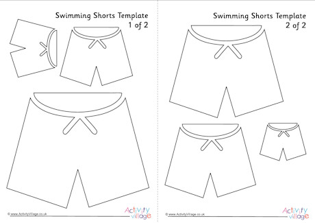 Swimming shorts template