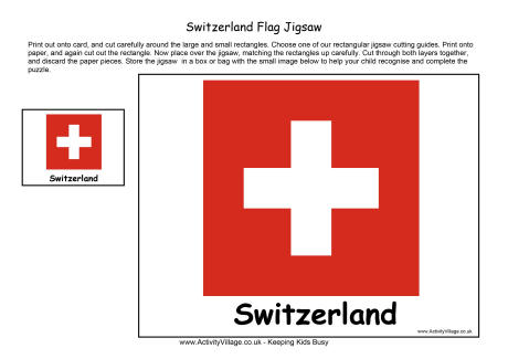Switzerland flag jigsaw Switzerland flag jigsaw