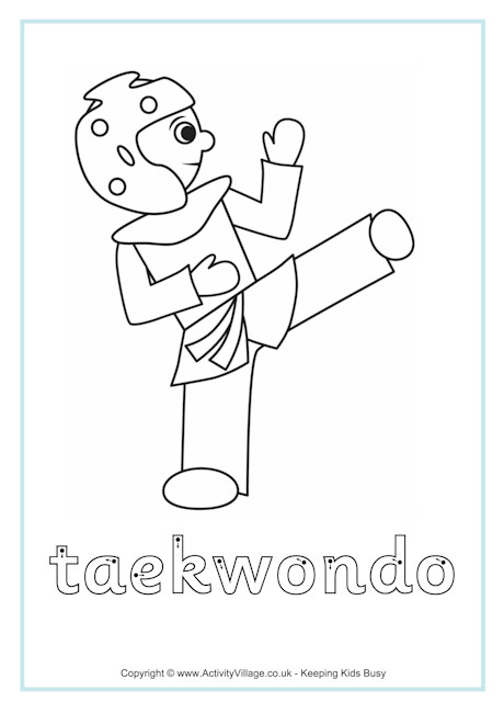 Taekwondo finger tracing