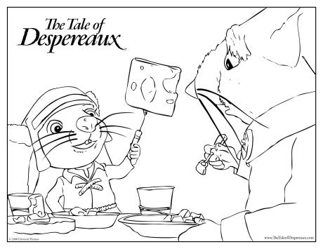 Tale of Despereaux colouring page