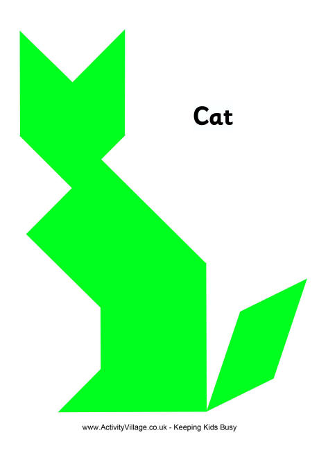 Tangram pattern cat