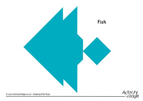 Tangram pattern, fish