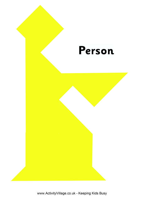 Tangram pattern person