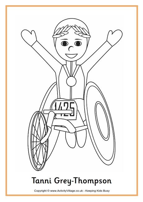 Tanni Grey-Thompson colouring page