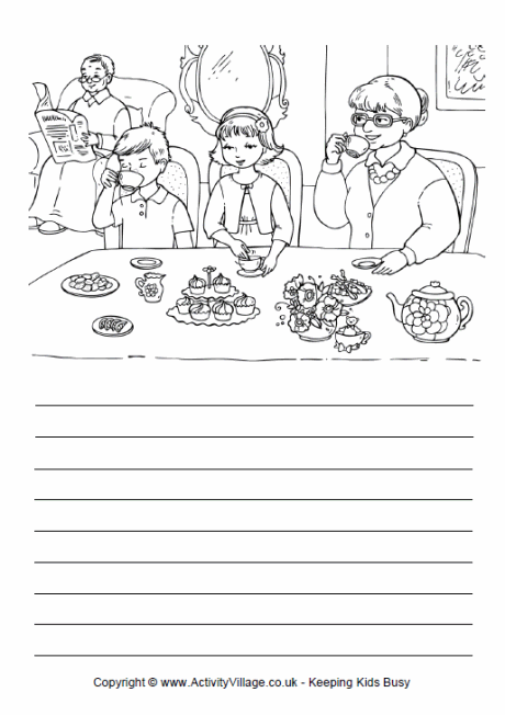 Tea with grandparents story paper Tea with grandparents story paper