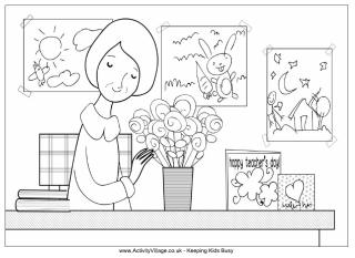 teachers day card coloring pages for kids - photo #7