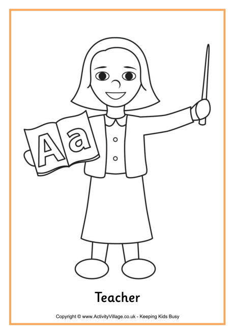 Teacher Coloring Pages 9