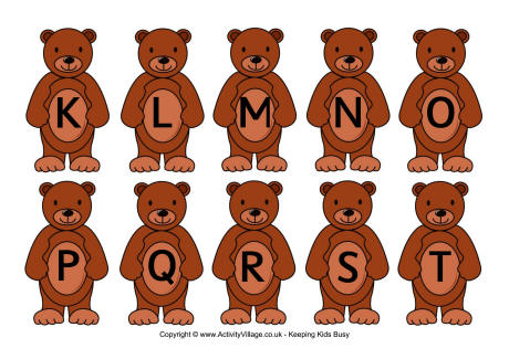 Teddy alphabet - upper case