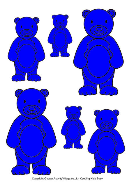 Teddy bear sorting - blue