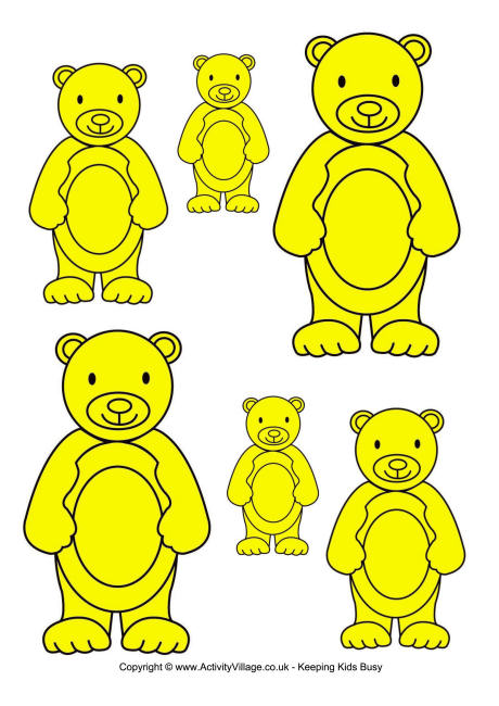 Teddy bear sorting - yellow