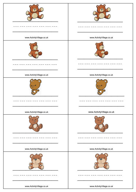 Teddy name badges Teddy name badges