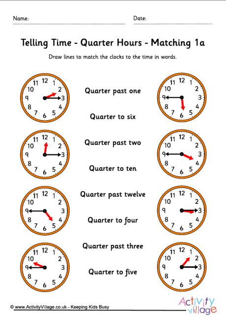 quarter-hour-worksheet