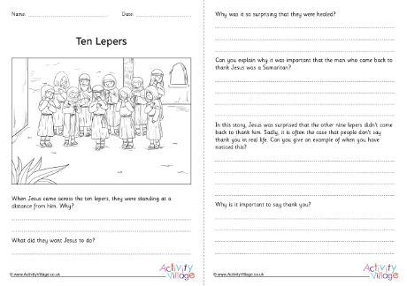 Ten Lepers Comprehension