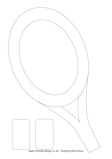 Tennis racket template Tennis racket template