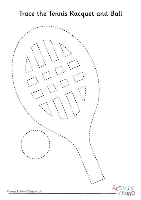 Tennis Racquet Tracing Page