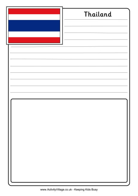 Thailand notebooking page