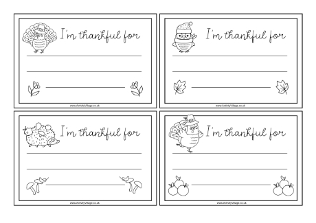 Thankful Writing Slips