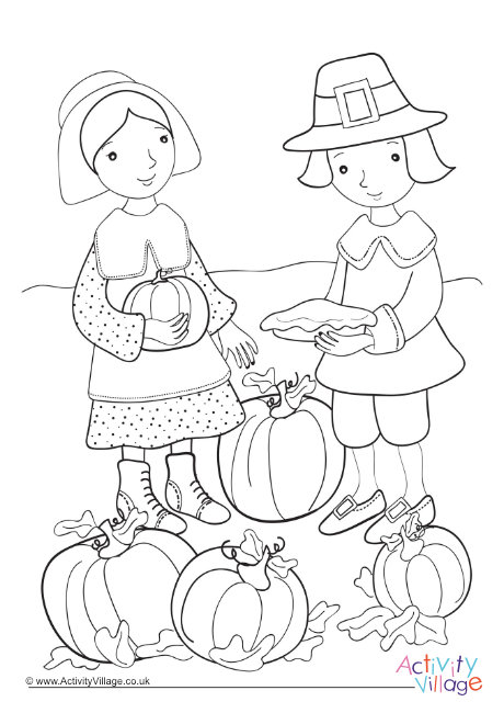 Thanksgiving colouring page 1