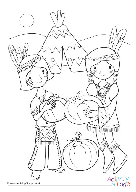 Thanksgiving colouring page 4