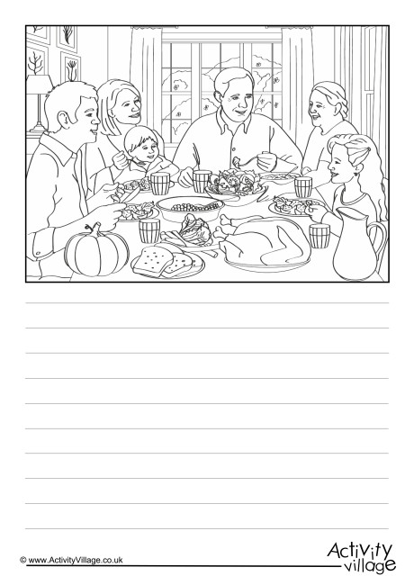 Thanksgiving Dinner Story Paper Thanksgiving Dinner Story Paper