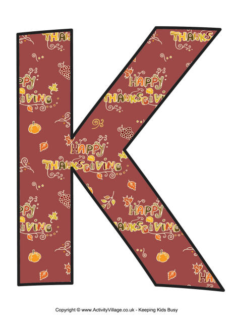 Thanksgiving letter K 