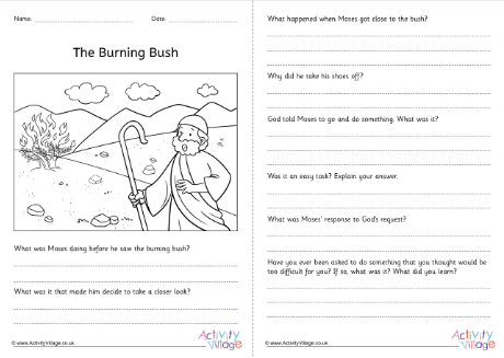 The Burning Bush comprehension