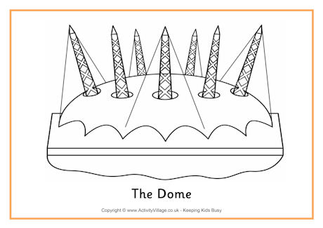 The dome colouring page