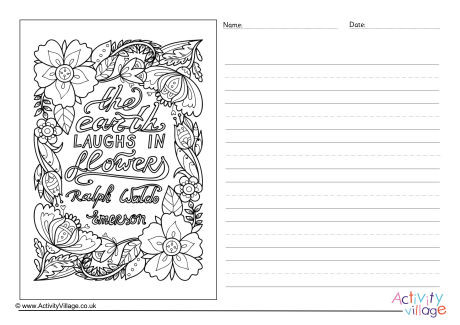 The Earth Laughs In Flowers Story Paper