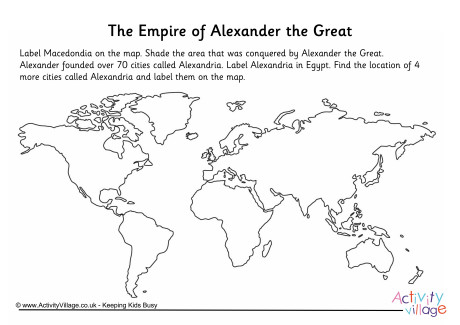 The Empire of Alexander the Great Worksheet
