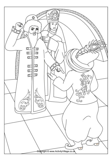 The Fire Bird colouring page 1