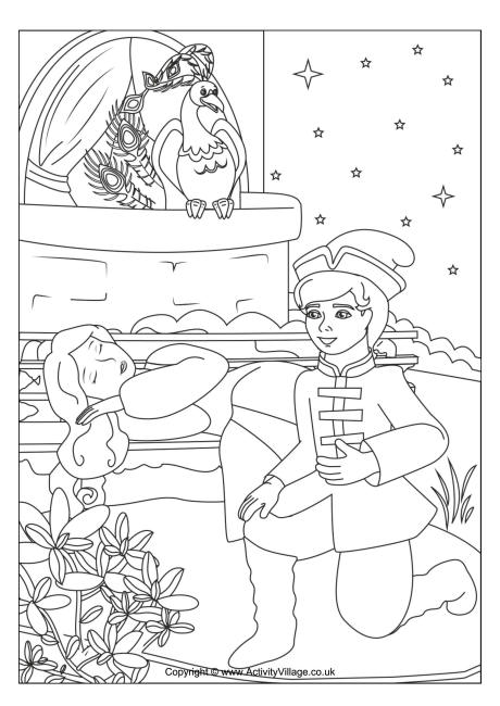 The Fire Bird colouring page 3