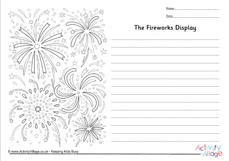 The Fireworks Display story paper The Fireworks Display story paper
