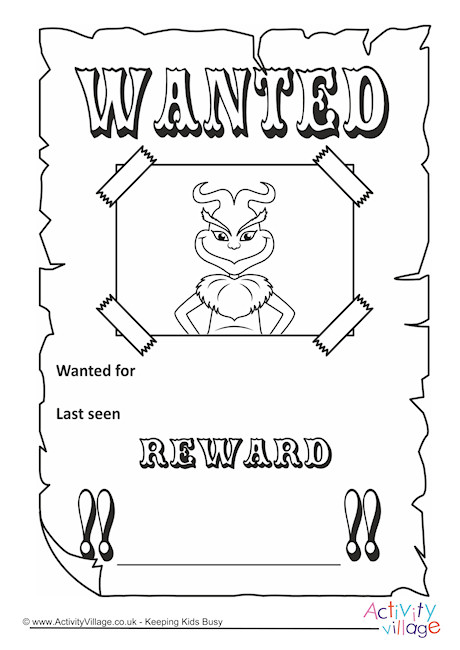 The Grinch Wanted Poster