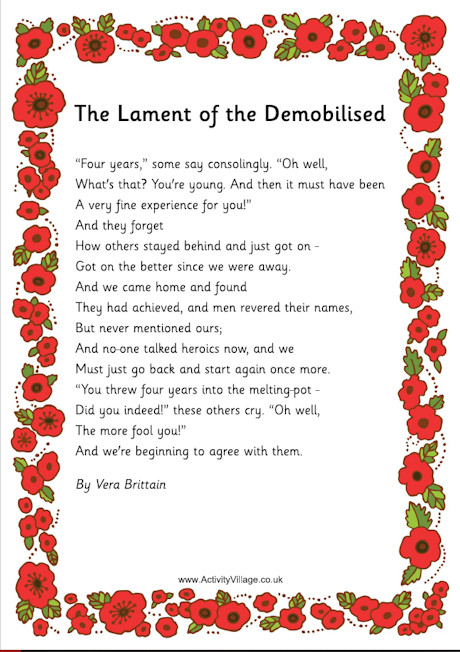 The Lament of the Demobilised