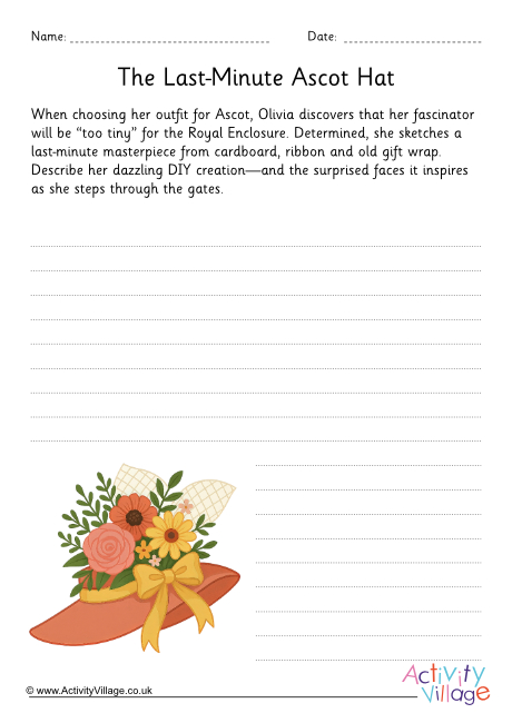 The Last-Minute Ascot Hat Story Prompt The Last-Minute Ascot Hat Story Prompt