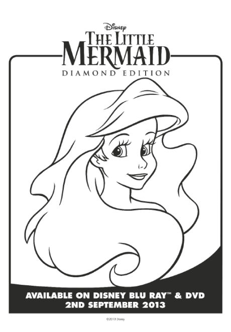 The little mermaid colouring page 4
