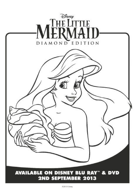 The little mermaid colouring page 5