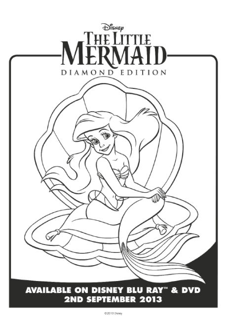 The little mermaid colouring page 6