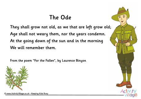 The Ode printable The Ode printable
