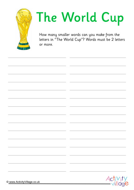 The World Cup How Many Words