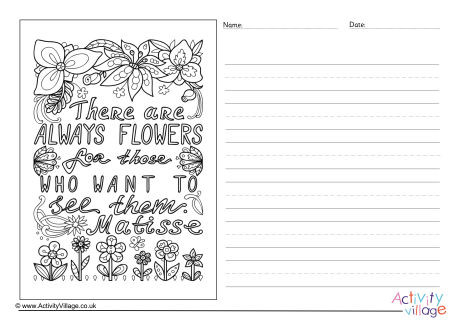 There Are Always Flowers Story Paper