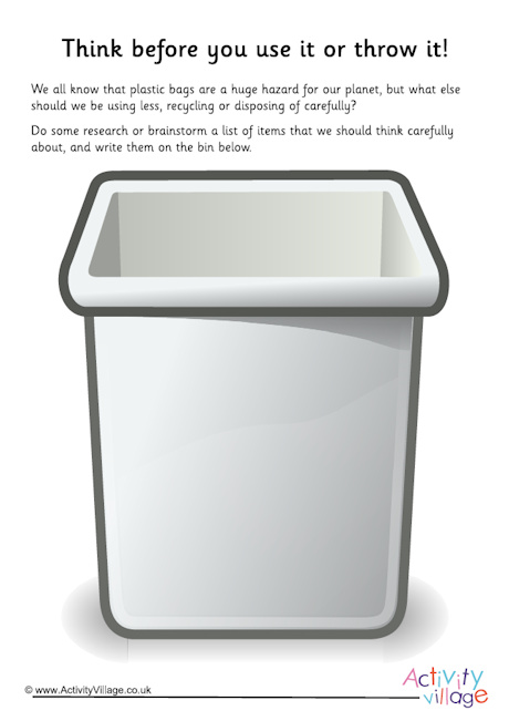 Think before you use it worksheet